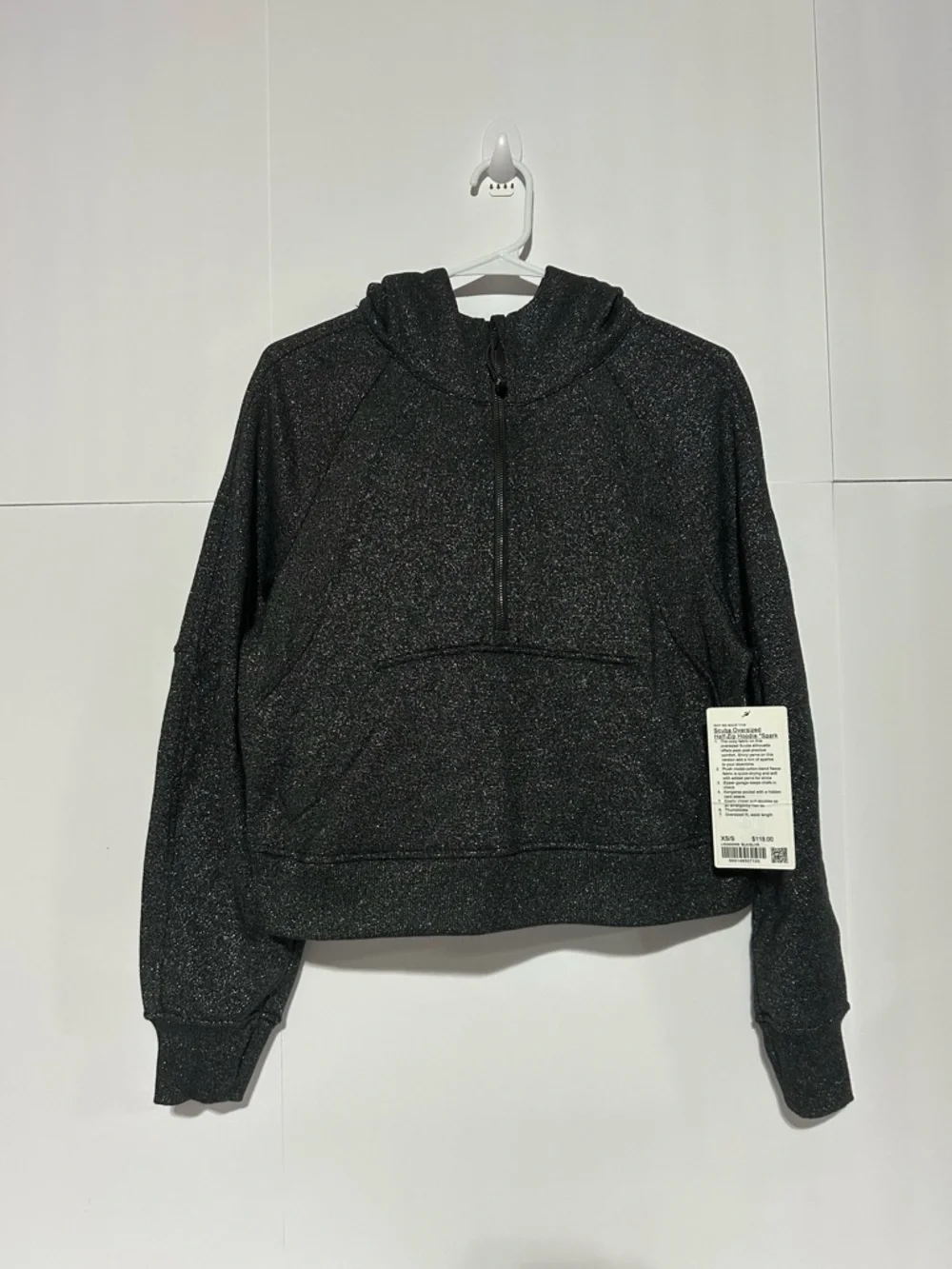 Lululemon Athletica Scuba Oversized Half Zip Hoodie- Sparkle